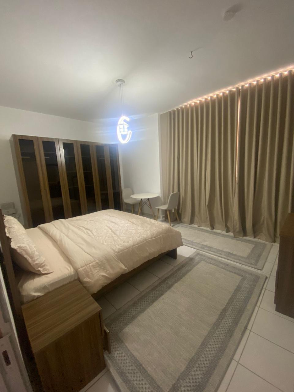 Musk Al Sham Street, one bedroom and living room with balcony, furnished