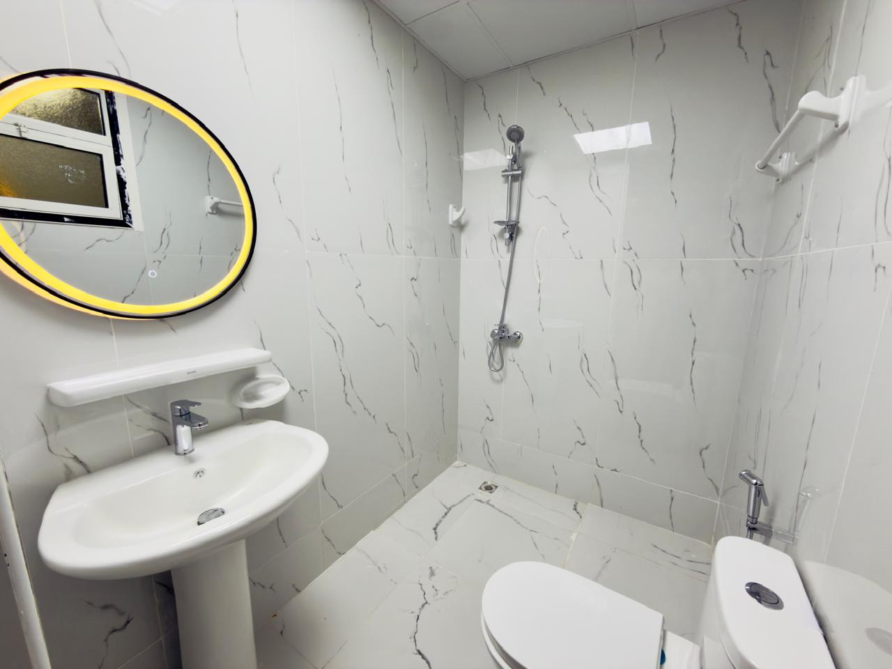 First occupancy apartment - one bedroom with two bathrooms and a living room, furnished with clean and new furniture.