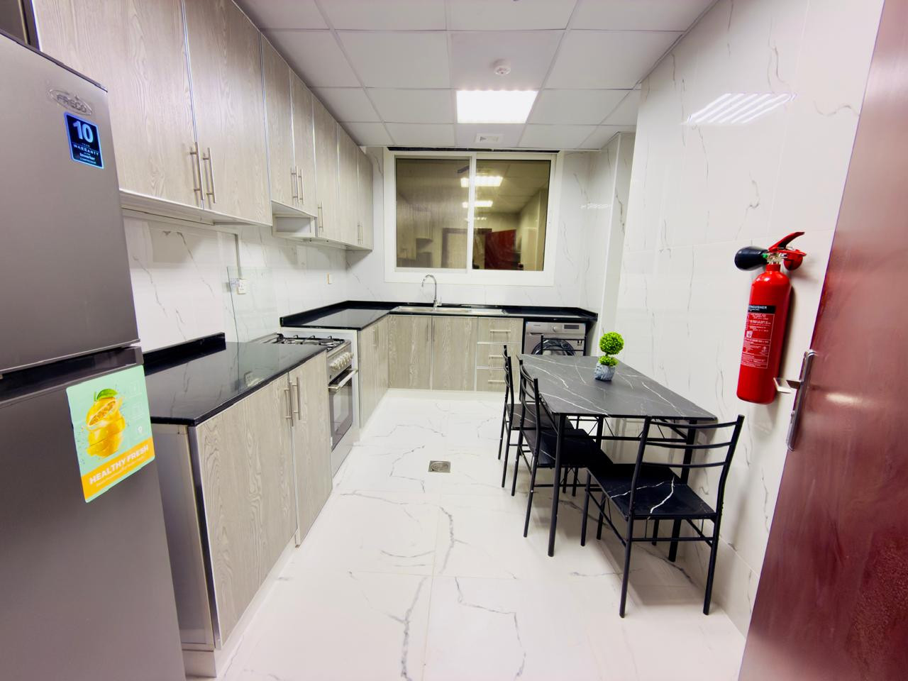 First occupancy apartment - one bedroom with two bathrooms and a living room, furnished with clean and new furniture.