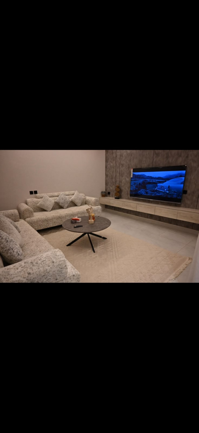 Luxury family apartment, one bedroom, bathroom, and kitchen.