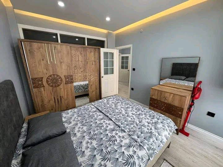 Luxury apartment with two bedrooms and a living room, furnished, 0th floor