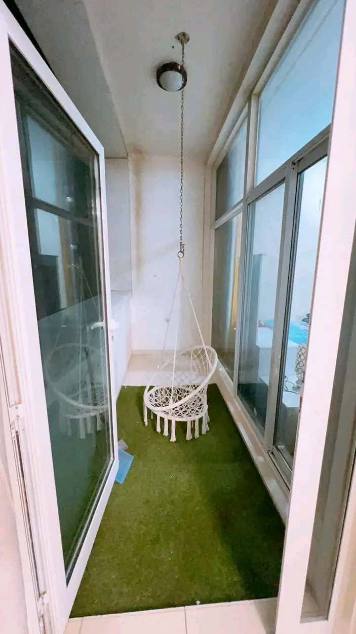 Two-bedroom apartment with living room, balcony, and three bathrooms in Ajman