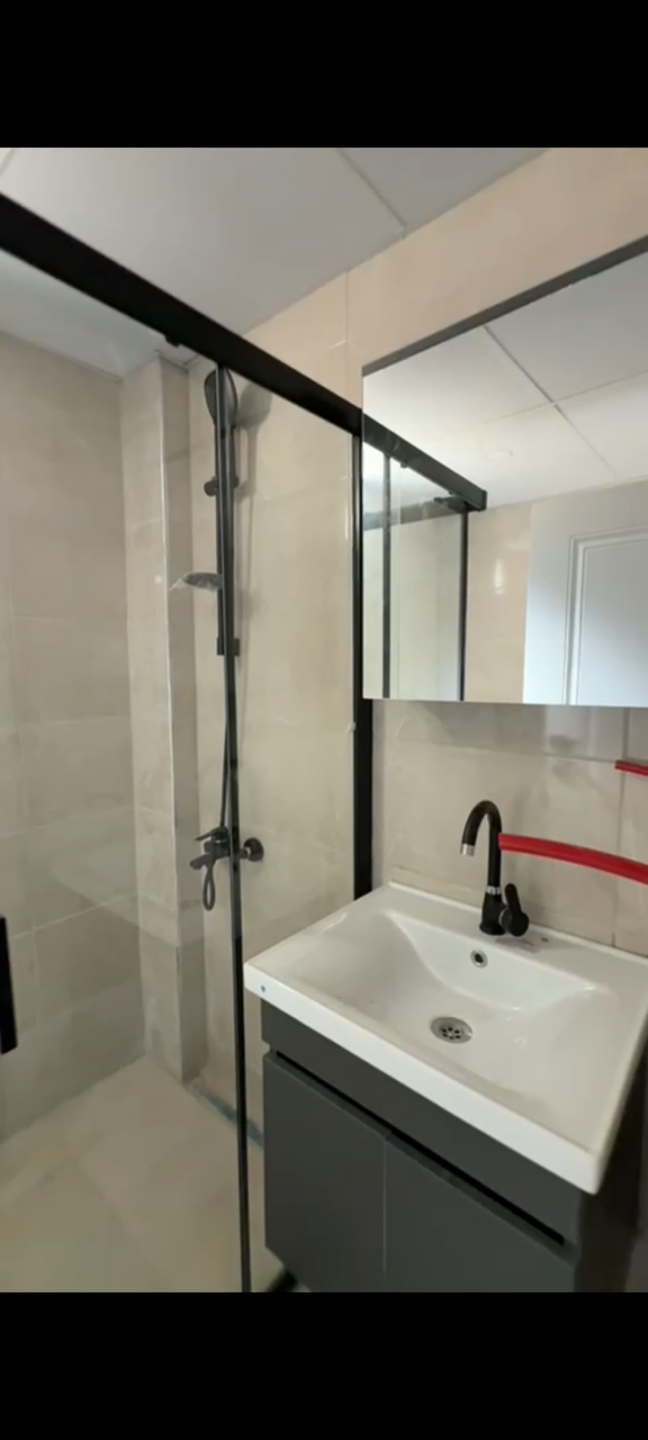 Two-bedroom apartment with a living room, unfurnished