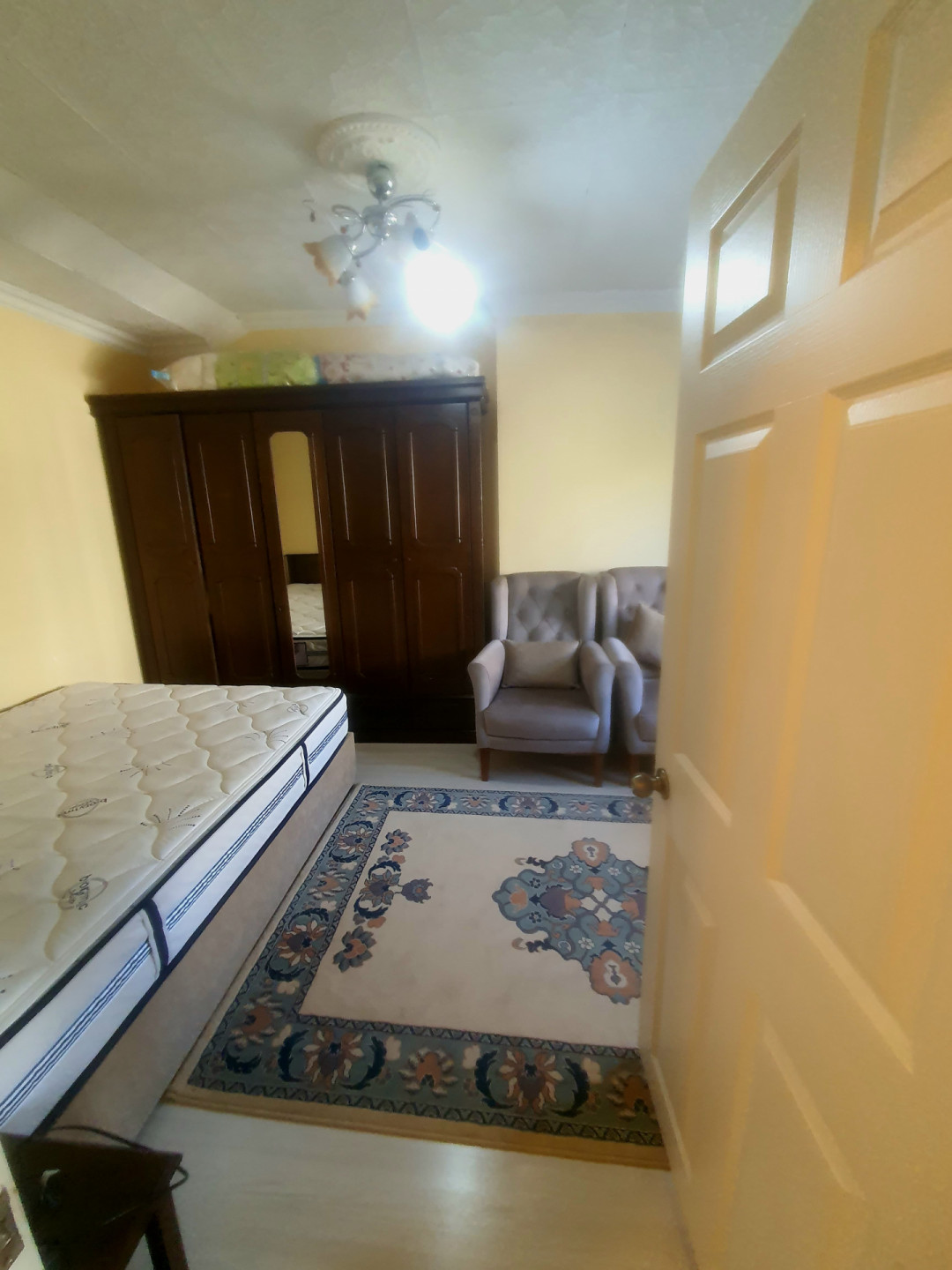 Furnished two-bedroom apartment with living room