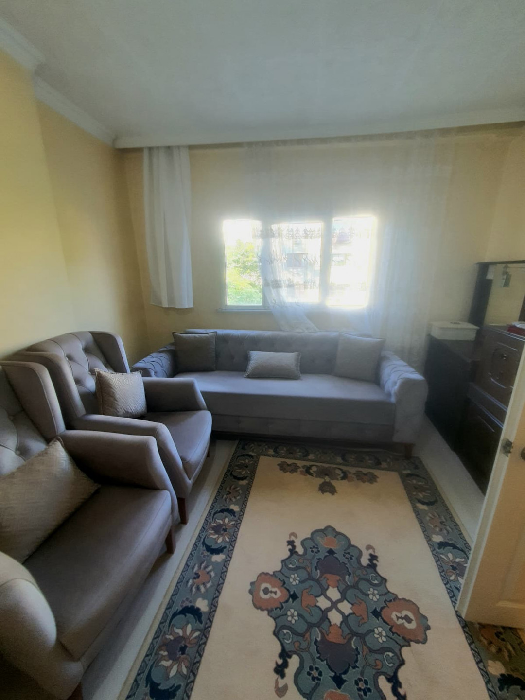 Furnished two-bedroom apartment with living room