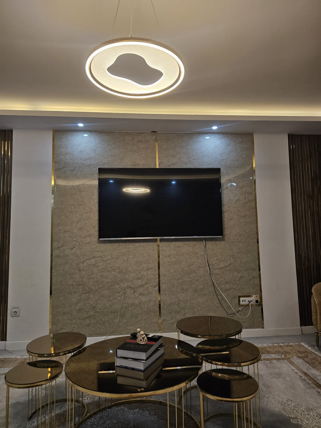 Furnished two-bedroom apartment with living room