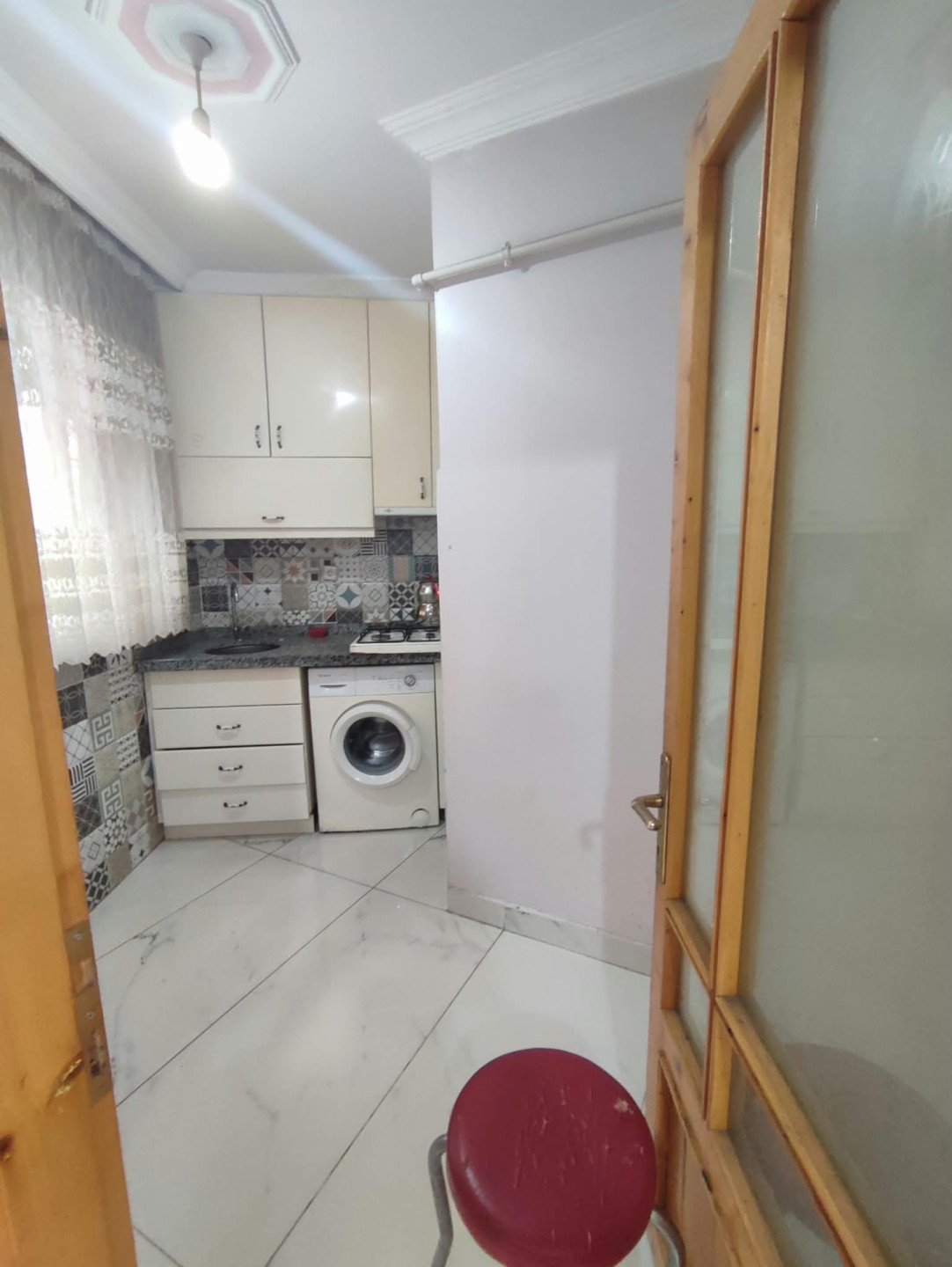 Two-bedroom apartment with a living room, air-conditioned