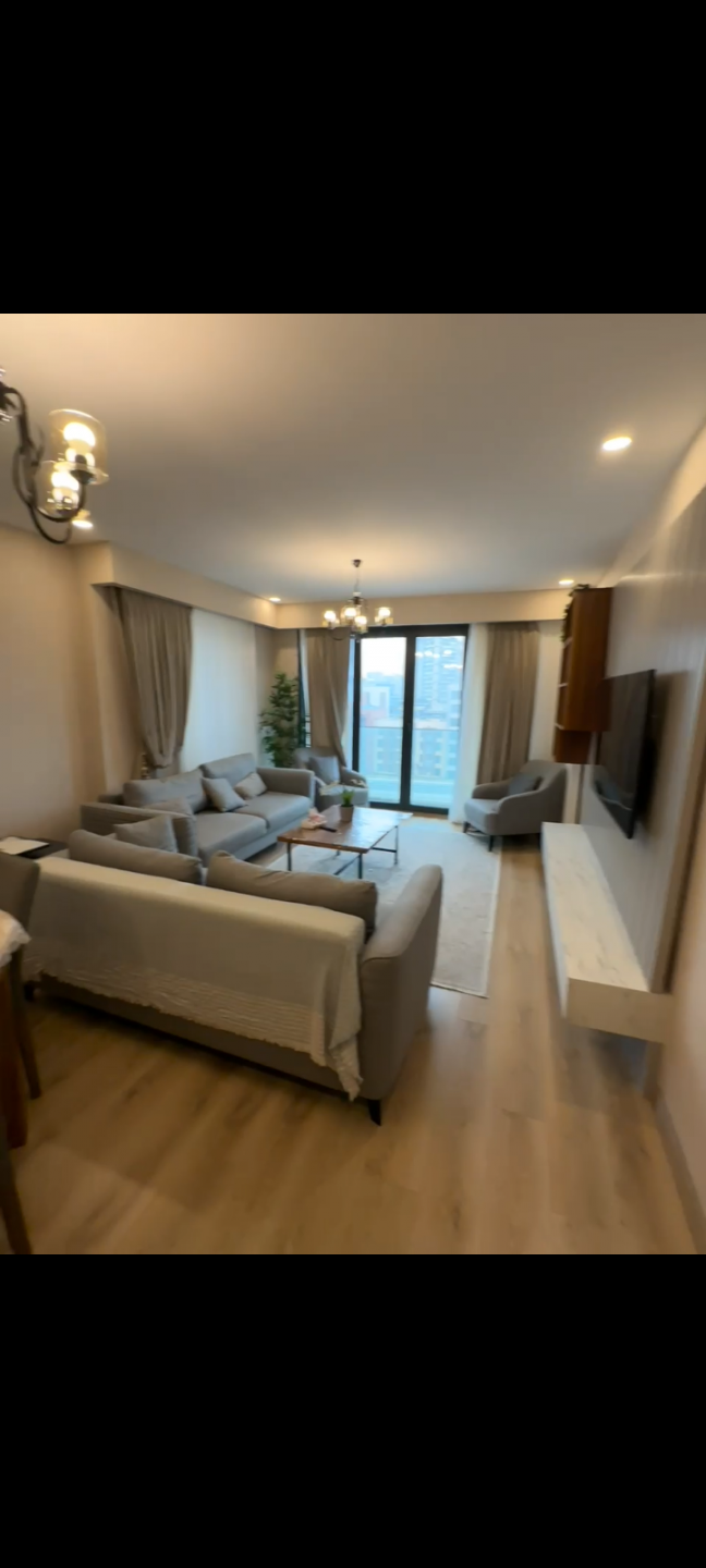 Furnished apartment with three rooms and a living room