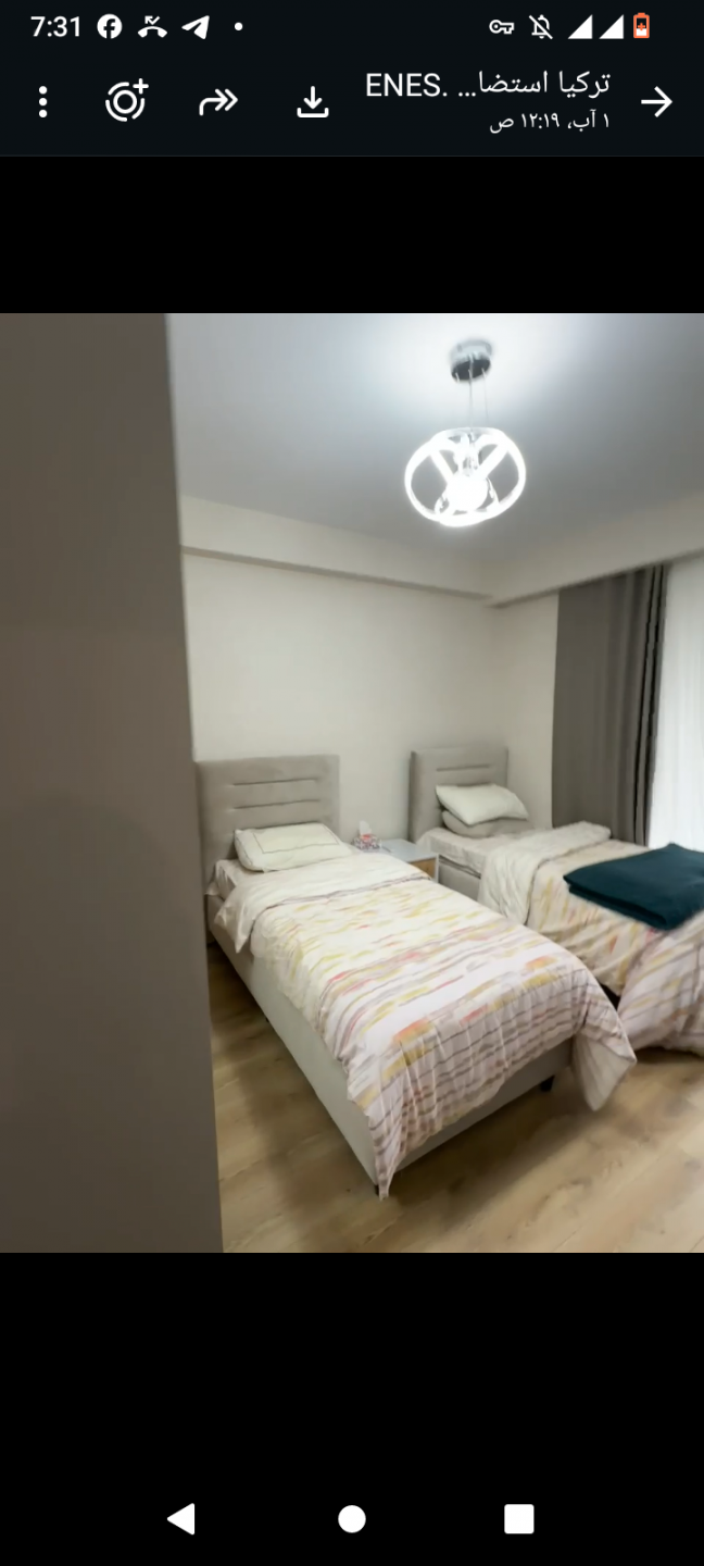 Furnished apartment with three rooms and a living room