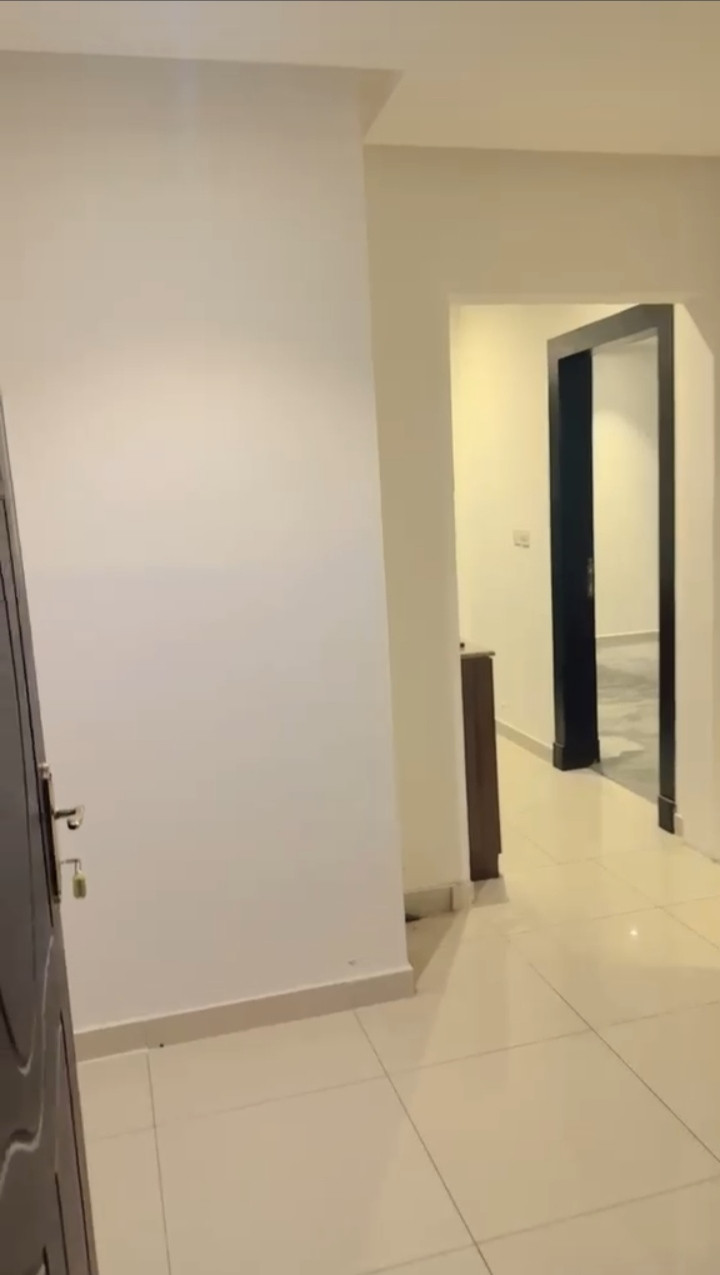 Two-bedroom apartment, small living room, kitchen, and bathroom