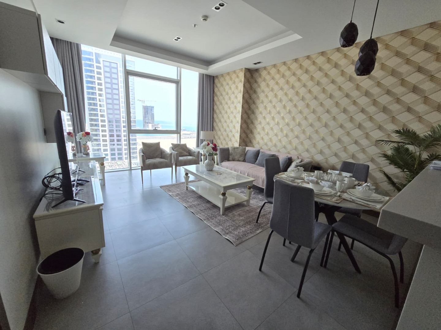 Furnished apartment for rent in Seef, including electricity.