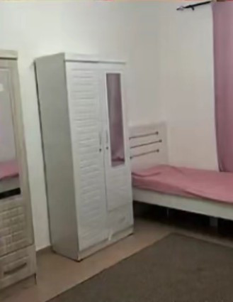 Girls' dormitory with beds