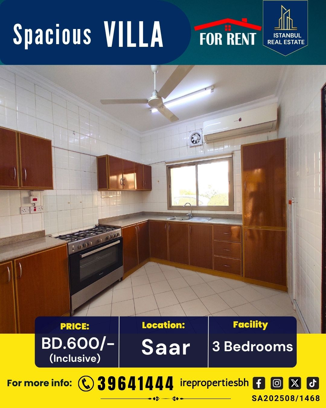 Spacious Garden Villa for rent in Saar-Markh Area BD 600/- Inclusive